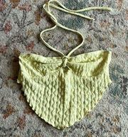 Yellow halter neck crop top gently worn