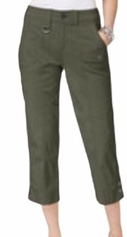 CACHE Capris Olive Green Cargo size 6