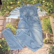 GUESS los Angelos denim fringe ankles jumpsuit size 2