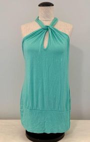 NEW Maurice’s KeyHole Halter Tank in Tiffany Blue size Large