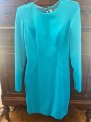 Sz8 turquoise LS Dress