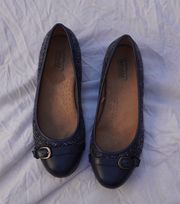 Navy blue ballet flats 