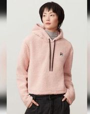 Fila Josephine Sherpa Hoodie Pink Size Small