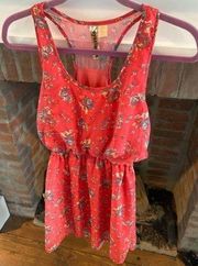 Eyeshadow Coral Tank Empire Waisted Dress size Small Spring Vibes