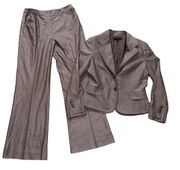 Antonio Melani Women's Blazer & Pants Suit Set Notch Lapel Tailored Wide Leg