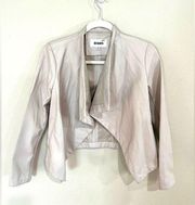 BB Dakota Vegan Leather Jacket in Cream