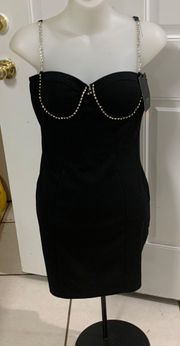 NWT Med  Black Mini Dress