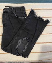 Free People Black Ripped Jeans