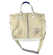 Diane Von Furstenberg Beige & Blue Canvas Beach Tote