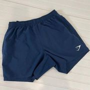 Gymshark Women’s Navy Blue Shorts Athletic Sports Running Yoga Gym Size M