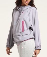 Ivy Park Gray/Hot Pink Hooded Sweater ( S‎ )