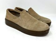 Prada Sport Slip On Platform Sneakers Beige Tan Suede EU 38 Women’s Size 7.5-8