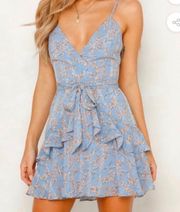 Blue Flowy Summer Dress 