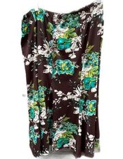 Kim Rogers elastic waist flower print tulip hem XL*