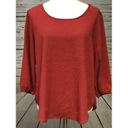 NWT Stitch Fix Le Lis Red Polka Dot Shirt Scoop Blouse Medium Shirt Aldama Top