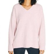 NWT Sanctuary Cream V-Neck Teddy Soft Pullover Sweater Plus Size 3X Pink Nubby