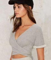 Nightwalker Gray Wrap Top Shirt