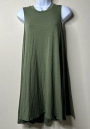 A. Byer Green Sleeveless Shirt Dress Women's Small