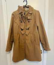 Jolt Beige fleece Coat Size Large