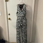 Vince. Camuto Abstract Sleeveless Jumpsuit Size 0P