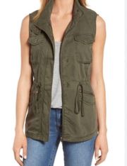 Sleeveless Utility Vest Army Green Small petite