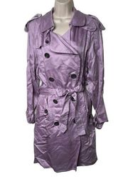 Robert Rodriguez lilac lavender very peri trench coat size 4