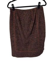 Magaschoni Heathered Rust Brown Pencil Skirt