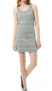 Vans Lineation  gray green ribbed stripe racerback tank dress size small