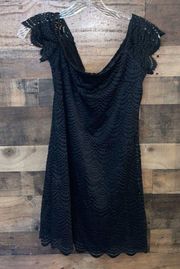 Lilly Pulitzer Jade Lace Overlay Dress in Onyx