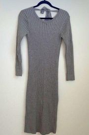 WAYF dede X Emily collection Heather charcoal grey sweater dress XS NWT