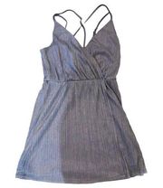 Living Doll Sleeveless V-Neck Pleated Glitter Details Dress Size 1