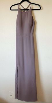 Sorella 9234 Vita High-Halter Neck Sheath Bridesmaid Dress in Dusty Lavender 10