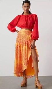 Anthropologie Hutch Printed Wrap Maxi Skirt NEW Size Small
