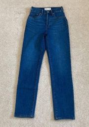 ⭐️ Everlane high rise slim straight blue jeans in size 25