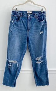 Abercrombie Ankle Straight Ultra High Rise Curve Love Jeans