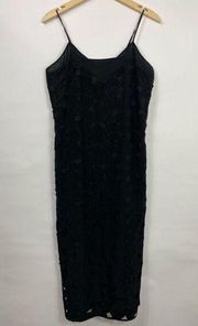 Equipment Black V-Neck Slip Dress Small