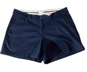 Crown & Ivy Navy Blue Zip Fly Caroline Chino Shorts Size 16W