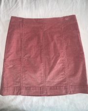 Corduroy Pink Mini Skirt