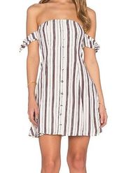 Privacy Please Striped Amboy Mini Dress: Papyrus Nautical Stripe