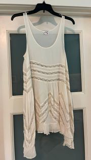 Off White Trapeze Tunic Dress