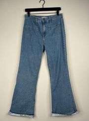 Joie Enchantè Flare Jeans Medium Light Wash Button Zip Fly Size 30