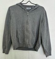 4/$25 Valerie Steven grey zip up  petite large LP