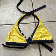 Hobie Yellow Denim Polka Dot Swim Top