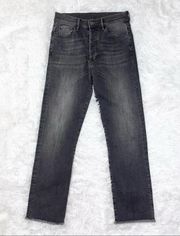 ELAN Smoky Black High Rise Straight Leg Button Fly Denim Jeans 26 NWOT