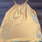 Womans Yellow silk tank top