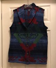 Chaps Sweater Vest Aztec Tribal 1X