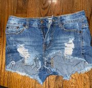 Hammer ripped jean shorts 