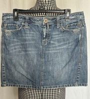 Vtg Y2K jean skirt Tommy Hilfiger mini skirt Women's Size 10 Flap Back Pockets