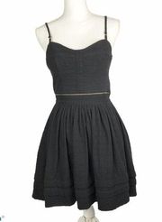 All Saints zipper waist black dress size 6