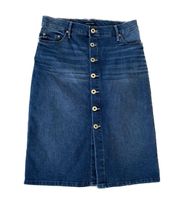 EUC  Denim Pencil Midi Skirt